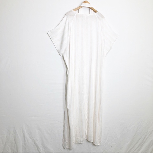 SummerSalt cream & tan graphic pinstripe caftan - Picture 8 of 13